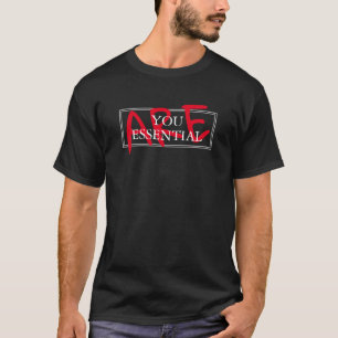 U bent essentiële overlappende tekst T-shirt