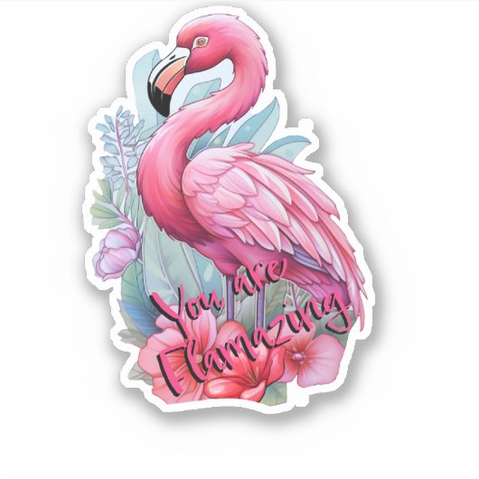 U bent Flamingo Flamingo Sticker (Voorkant)