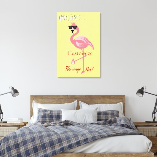 U bent Flamingo Hot Thunder_Cove Canvas Afdruk (Insitu (Slaapkamer))