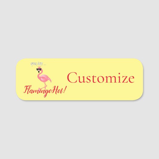 U bent Flamingo Hot Thunder_Cove Naamplaatje (Voorkant)