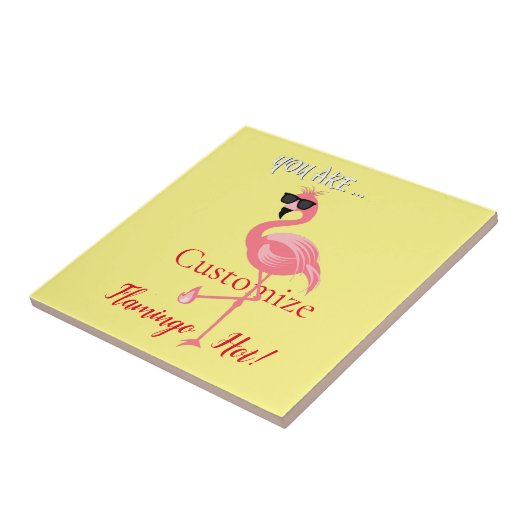 U bent Flamingo Hot Thunder_Cove Tegeltje (Zijkant)