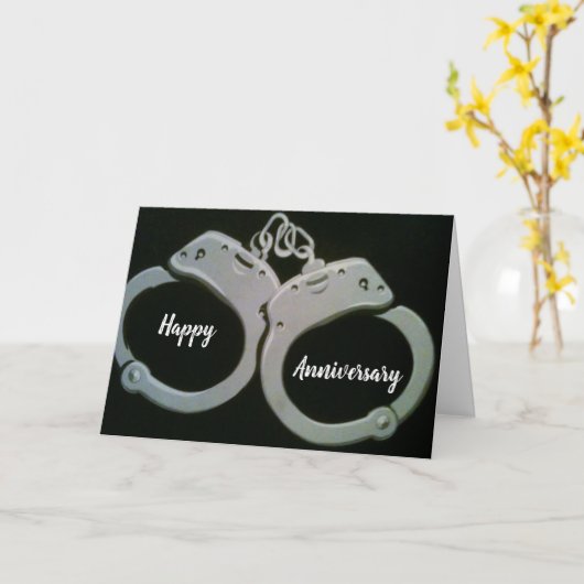 **** U BENT GEARRESTEERD*** JUBILEUM KAART (Gele Bloem)