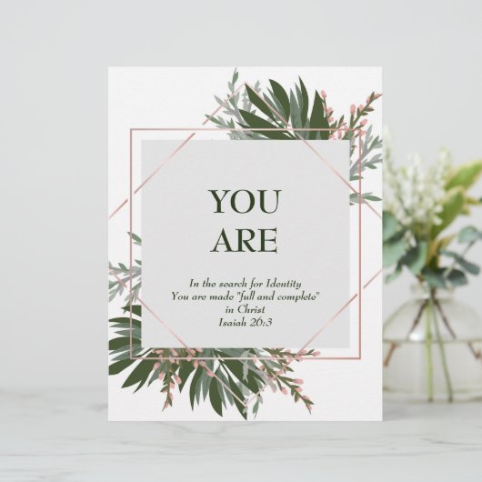 U bent (gedicht) verzachtend papier (Staand voorkant)