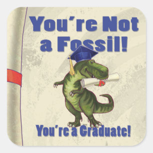 U bent geen Fossil Scroll Vierkante Sticker