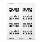 U bent geen HIP HOP Etiket (Full Sheet)