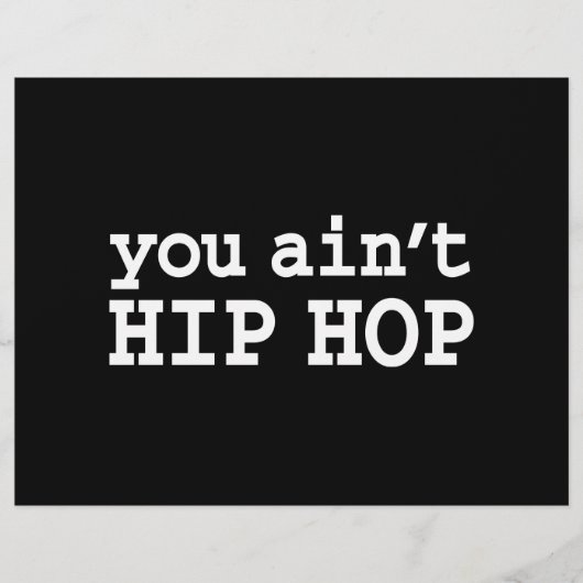 U bent geen HIP HOP Flyer (Voorkant)