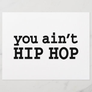 U bent geen HIP HOP Flyer