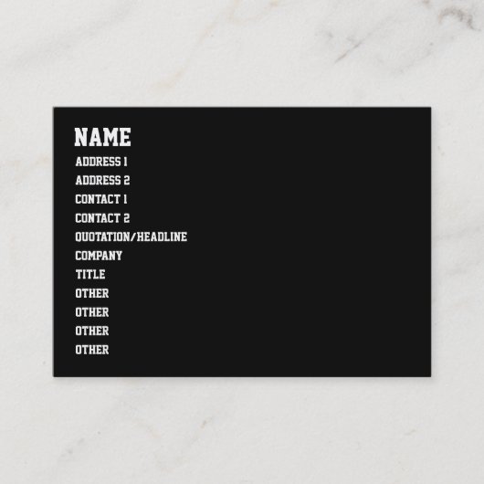 U bent geen HIP HOP Visitekaartje (Voorkant)