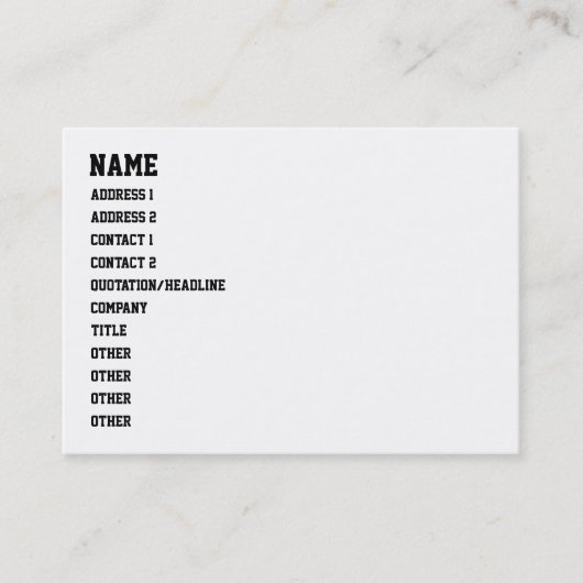 U bent geen HIP HOP Visitekaartje (Voorkant)