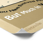 U bent geëvolueerd van worm naar man NIETZSCHE Pos Poster (Hoek)