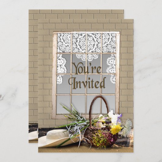 U BENT GEÏNVITEERD - MULTI-DOEL - GARDEN/WINDOW KAART (Voorkant / Achterkant)