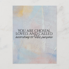 U bent gekozen christelijke typografie Bijbelvers Briefkaart