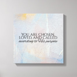 U bent gekozen christelijke typografie Bijbelvers Canvas Afdruk