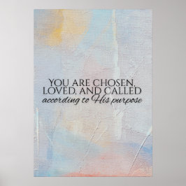 U bent gekozen christelijke typografie Bijbelvers Poster
