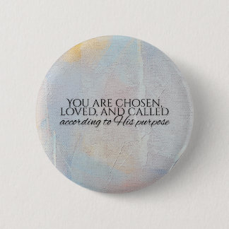 U bent gekozen christelijke typografie Bijbelvers Ronde Button 5,7 Cm
