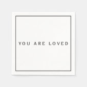 U bent geliefd Papieren servetten, Standaard Cockt Servet (Voorkant)