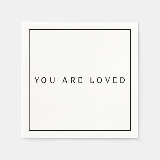 U bent geliefd Papieren servetten, Standaard Cockt Servet (Voorkant)