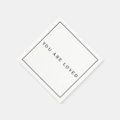 U bent geliefd Papieren servetten, Standaard Cockt Servet (Hoek)