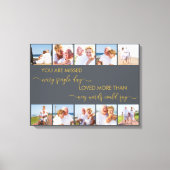 U bent gemist 10 Foto Collage Gray Herdenking Canvas Afdruk (Voorkant)