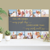 U bent gemist 10 Foto Collage Gray Herdenking Canvas Afdruk