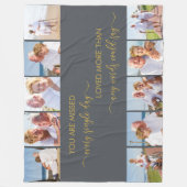 U bent gemist 10 Foto Collage Gray Herdenking Fleece Deken (Voorkant)