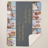 U bent gemist 10 Foto grijs gedenken Sherpa Deken (Voorkant)