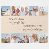 U bent gemist 10 Photo Collage Almond Herdenking Fleece Deken (Voorkant (Horizontaal))