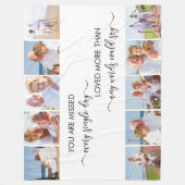 U bent gemist 10 Photo Collage White Herdenking Fleece Deken (Voorkant)