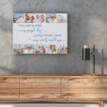 U bent gemiste Blue 10 Photo Collage Remembrance Imitatie Canvas Print<br><div class="desc">Het canvas van de herdenkingsfoto van de douane, dat u met 10 van uw eigen foto's kunt personaliseren. Het gedenkteken luidt: "Je wordt elke dag gemist; je hield meer van je dan je woorden konden zeggen". Het is geletterd in moderne typografie en elegant handschrift, met een kleurenpalet van bleek blauw...</div>
