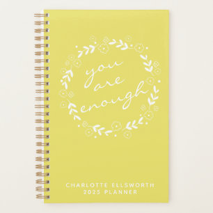 U bent genoeg Gele Floral van het Citaat Gepersona Planner