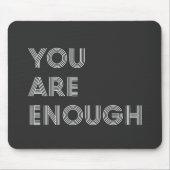 U bent genoeg Inspirerend Retro 70s Typografie Muismat (Voorkant)
