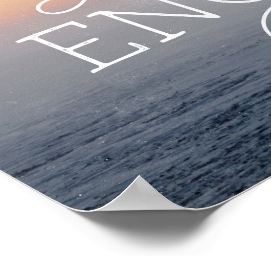 U bent genoeg letterlijke offerte poster (Hoek)