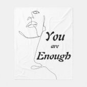 "U bent genoeg " Motivatie, koele ventilatorbank Fleece Deken (Voorkant)