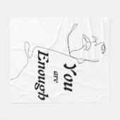 "U bent genoeg " Motivatie, koele ventilatorbank Fleece Deken (Voorkant (Horizontaal))