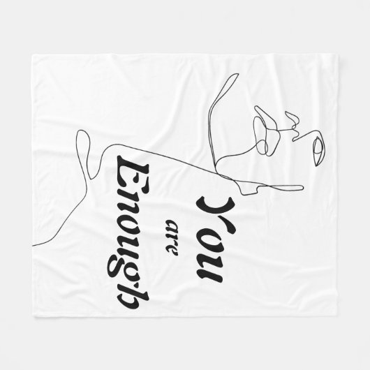 "U bent genoeg " Motivatie, koele ventilatorbank Fleece Deken (Voorkant (Horizontaal))