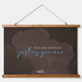 U bent genoeg — wandtapijt (36" x 26") hangend wandkleed