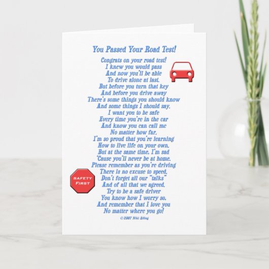 U bent geslaagd voor de Road Test - Nieuwe driver Kaart (Voorkant)