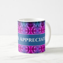 U bent gewaardeerd roze blauwe Kaleidoscoop Bedank