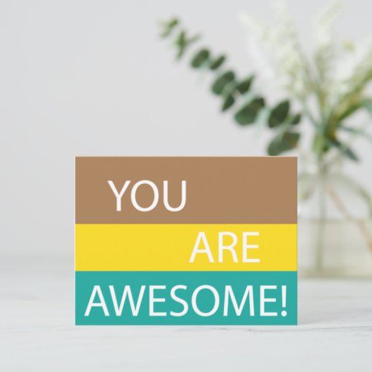 U bent geweldige briefkaart (Staand voorkant)