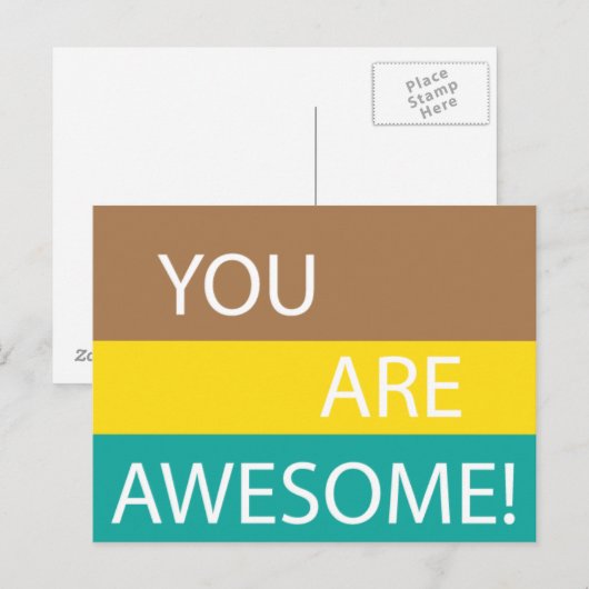 U bent geweldige briefkaart (Voorkant / Achterkant)