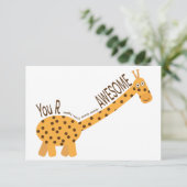 U bent Geweldige, Cute Giraffe Illustratie (Staand voorkant)