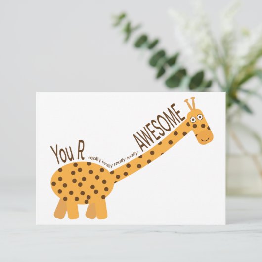 U bent Geweldige, Cute Giraffe Illustratie (Staand voorkant)