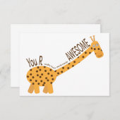 U bent Geweldige, Cute Giraffe Illustratie (Voorkant / Achterkant)