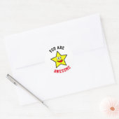 U bent Geweldige Gold Star Ronde Sticker (Envelop)