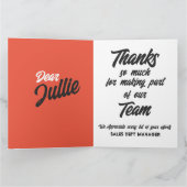 U bent geweldige groet bedankt zaken kaart (Binnen)