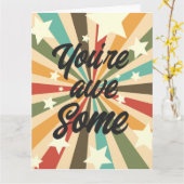 U bent geweldige groet bedankt zaken kaart (Gele Bloem)