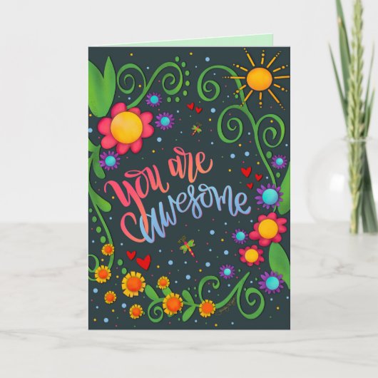 U bent Geweldige Leuk Leuk Dank u Inspirivity Kaart (Voorkant)