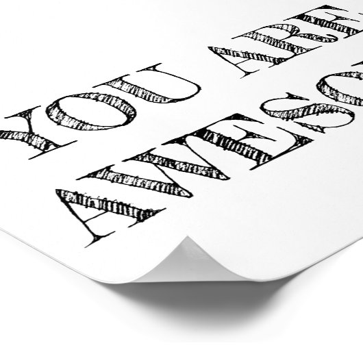 U bent Geweldige minimalistisch Poster (Hoek)