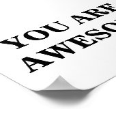 U bent Geweldige minimalistisch Poster (Hoek)