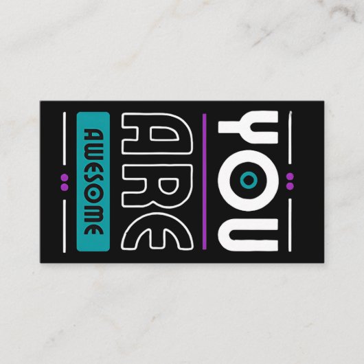 U bent geweldige motivatie gezegde visitekaartje (Voorkant)